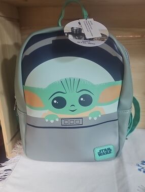 Star Wars Baby Yoda  Backpack - Mint Green and Gray